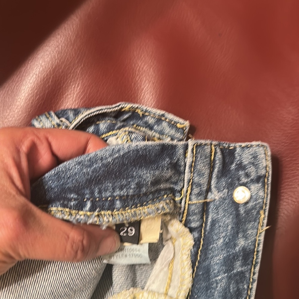 Hudson low waisted, distressed flare leg jeans - Picture 5 of 6